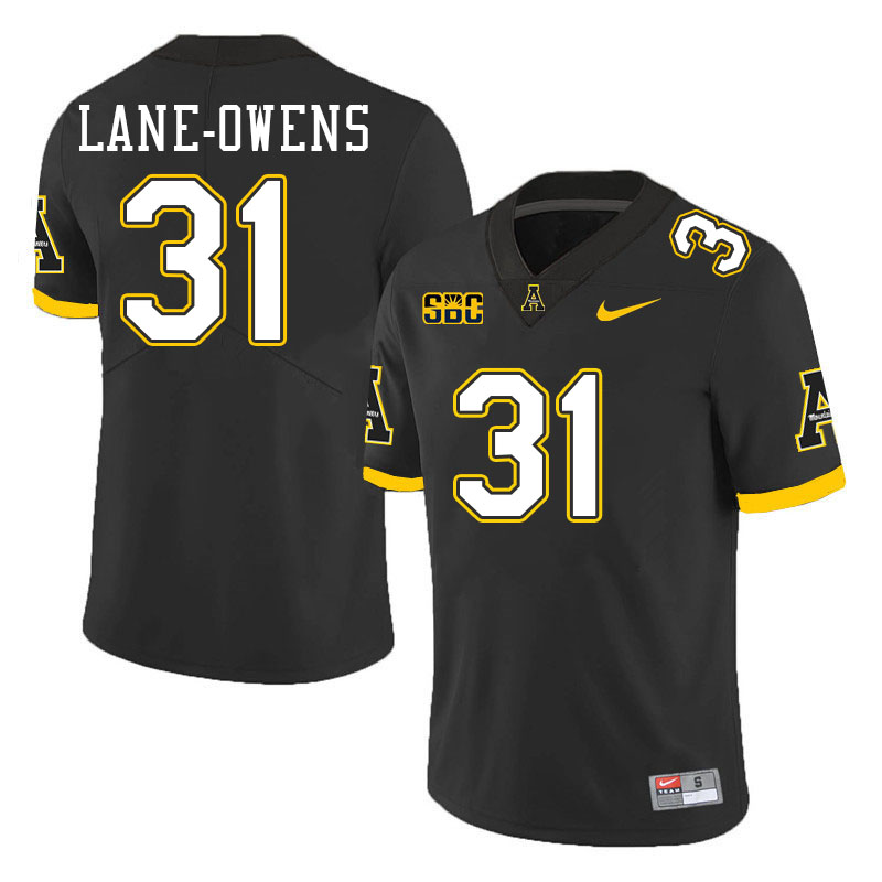 Appalachian State Mountaineers #31 Marquis Lane-Owens College Football Jerseys Stitched-Black Appalachian State Mountaineers #31 Marquis Lane-Owens College Football Jerseys Stitched-Black